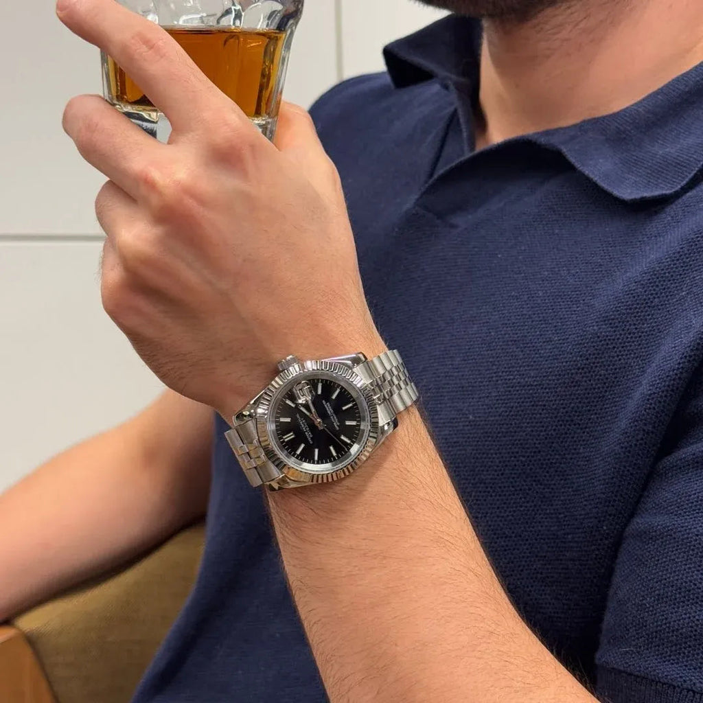 Seiko Mod DateJust Clasico - Negro