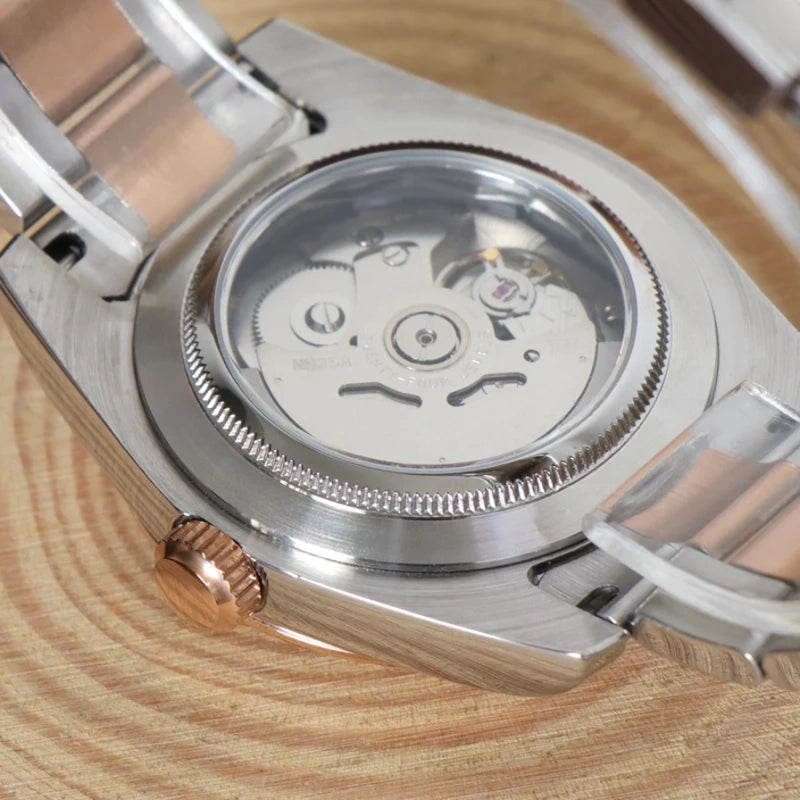 Seiko Mod DateJust Romano  Dos tonos - Chocolate