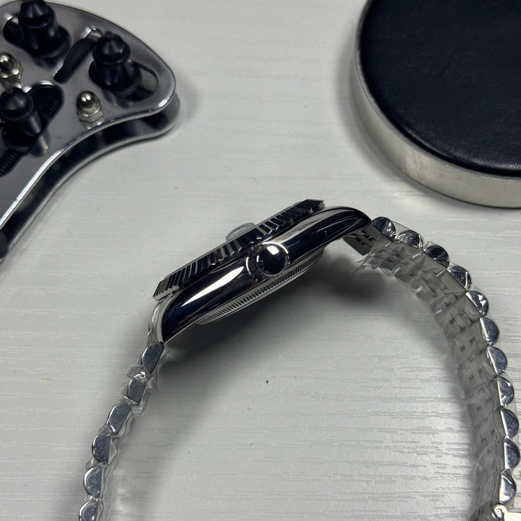 Seiko Mod DateJust Romano  - Champan Oscuro