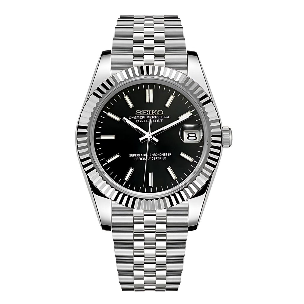 Seiko Mod DateJust Clasico - Negro