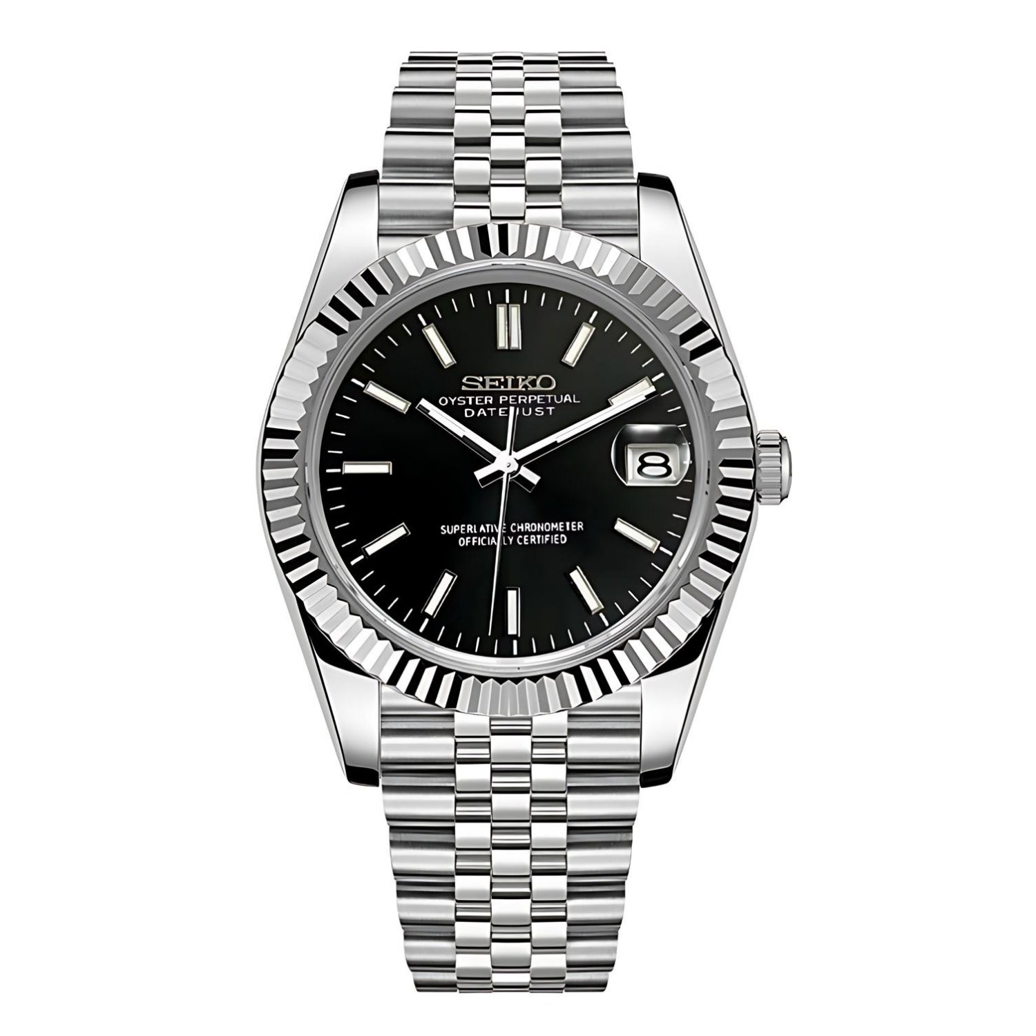 Seiko Mod DateJust Clasico - Negro