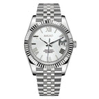 Seiko Mod DateJust Romano - Plata