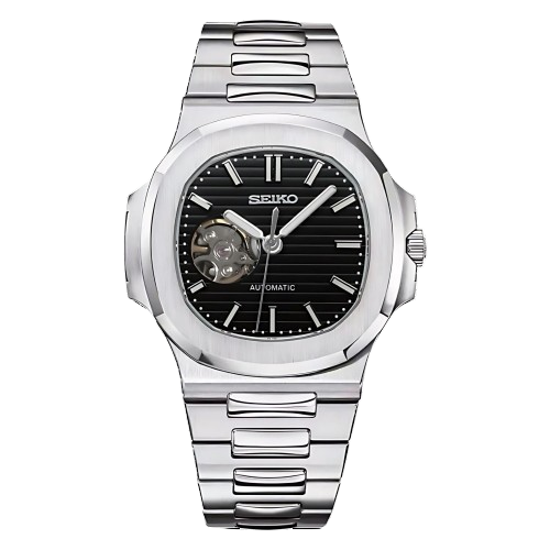 Seiko Mod Nautilus Open Movement - Negro