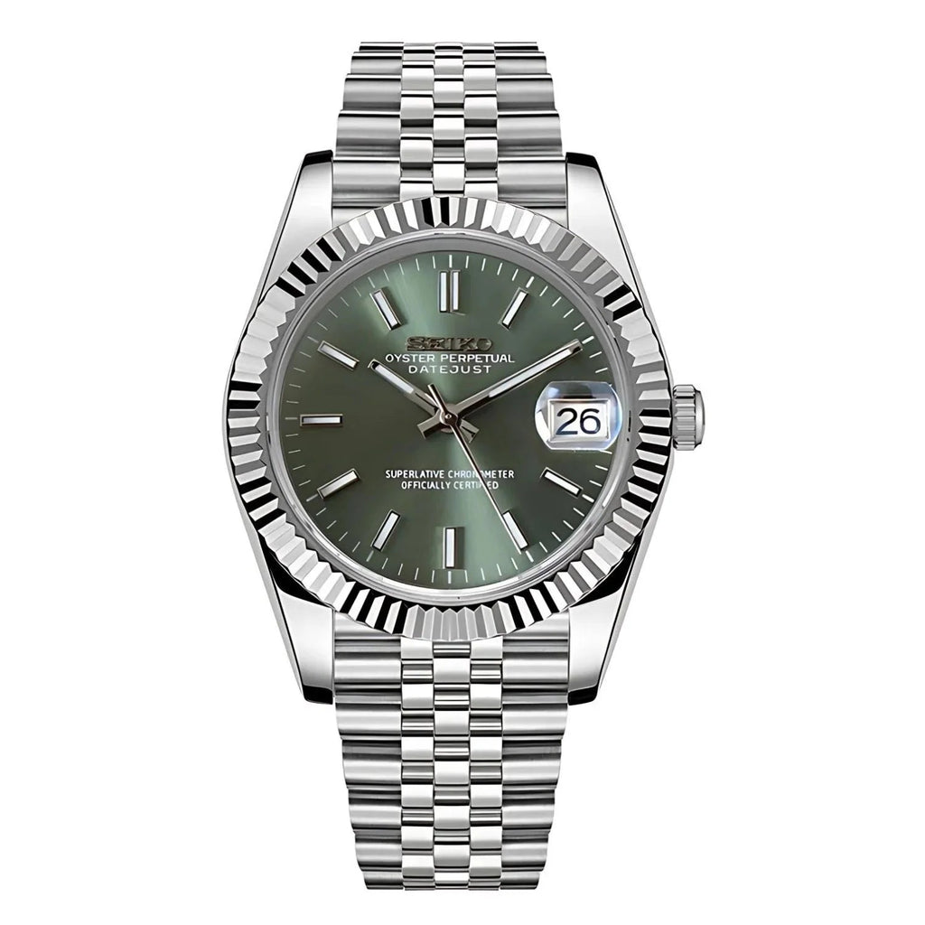 Seiko Mod DateJust Clasico- Verde menta