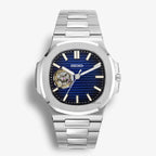 Seiko Mod Nautilus Open Movement - Azul Marino