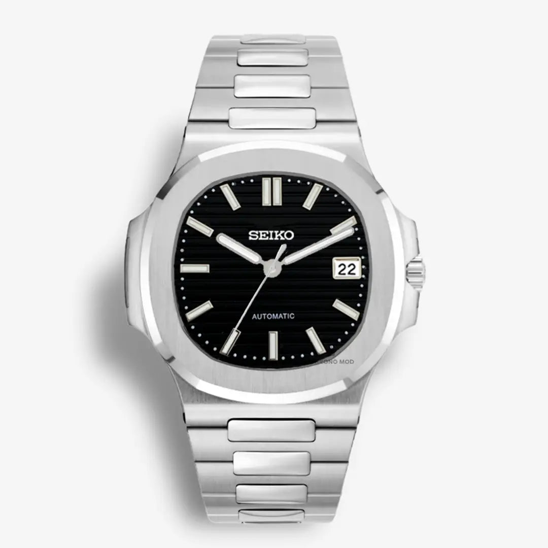 Seiko Mod Nautilus - Negro