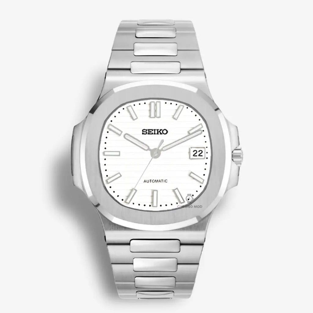 Seiko Mod Nautilus - Blanco