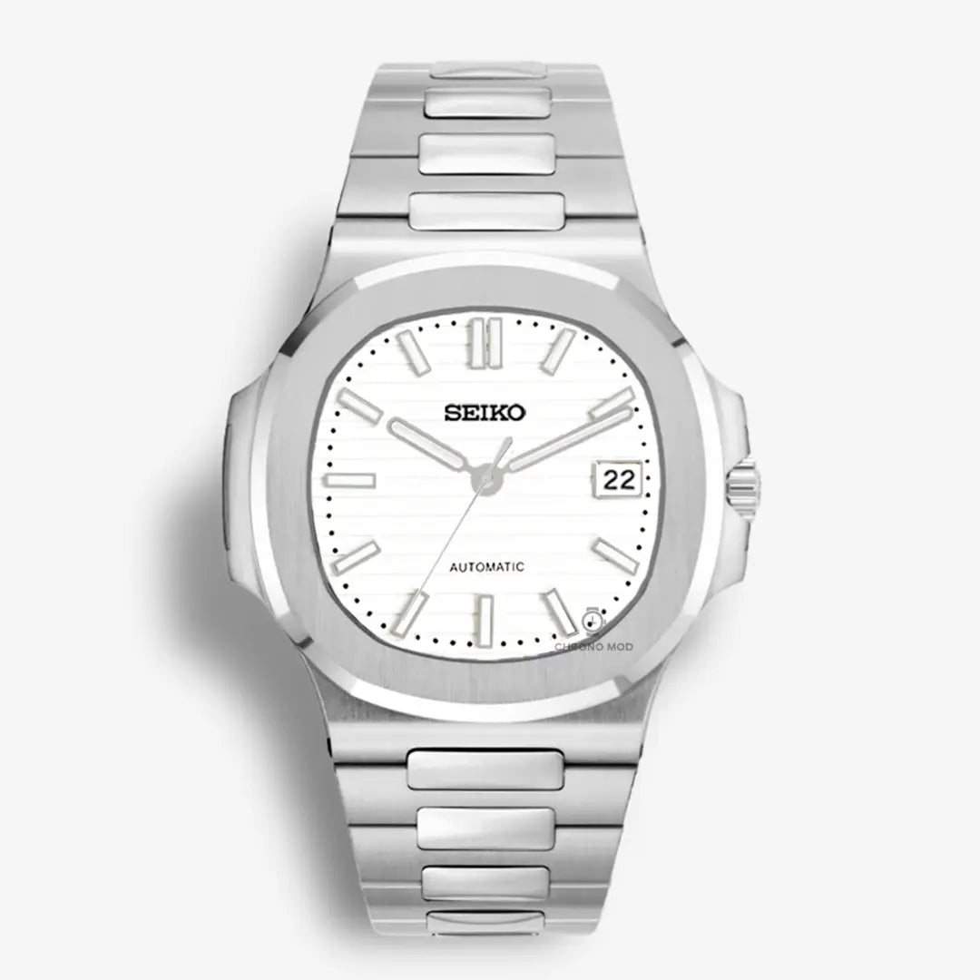 Seiko Mod Nautilus - Blanco