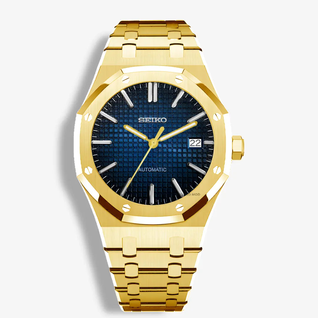 Seiko Mod Royal Oak Oro - Azul Marino