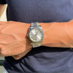 Seiko Mod DateJust Romano - Plata